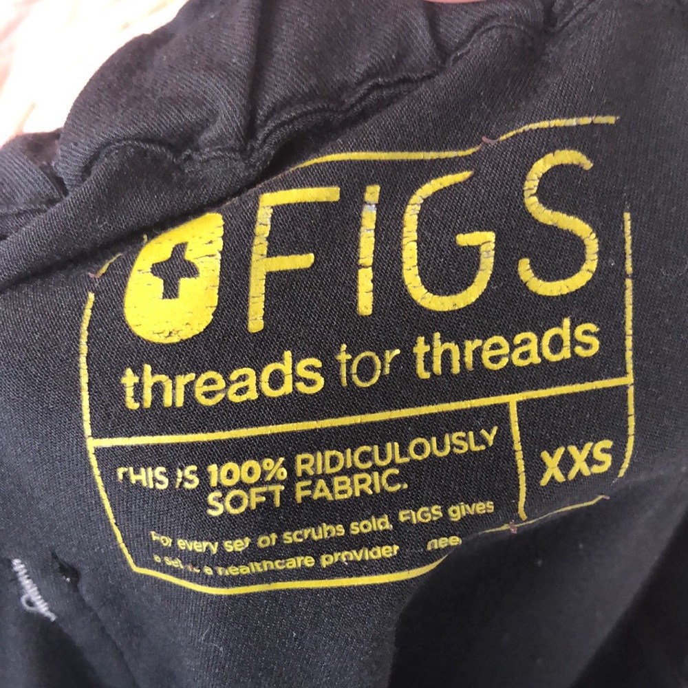 Figs Basic Black Drawstring Scrub Pants - image 5